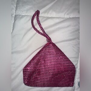Pink Rhinestone Evening Bag